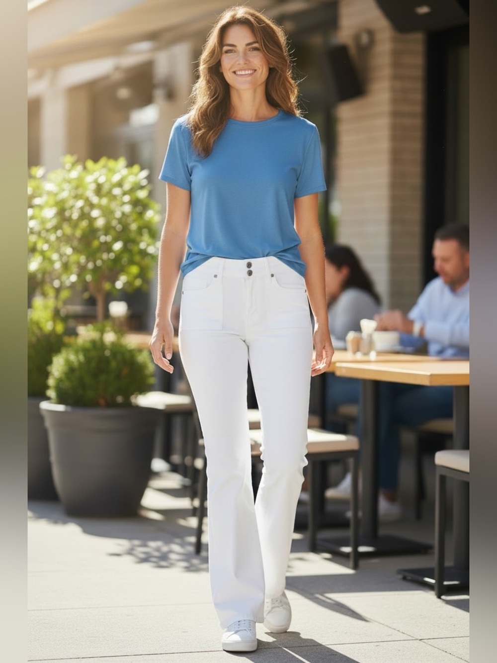 White House Black Market White Denim Jeans - Blanc 6R